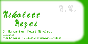 nikolett mezei business card